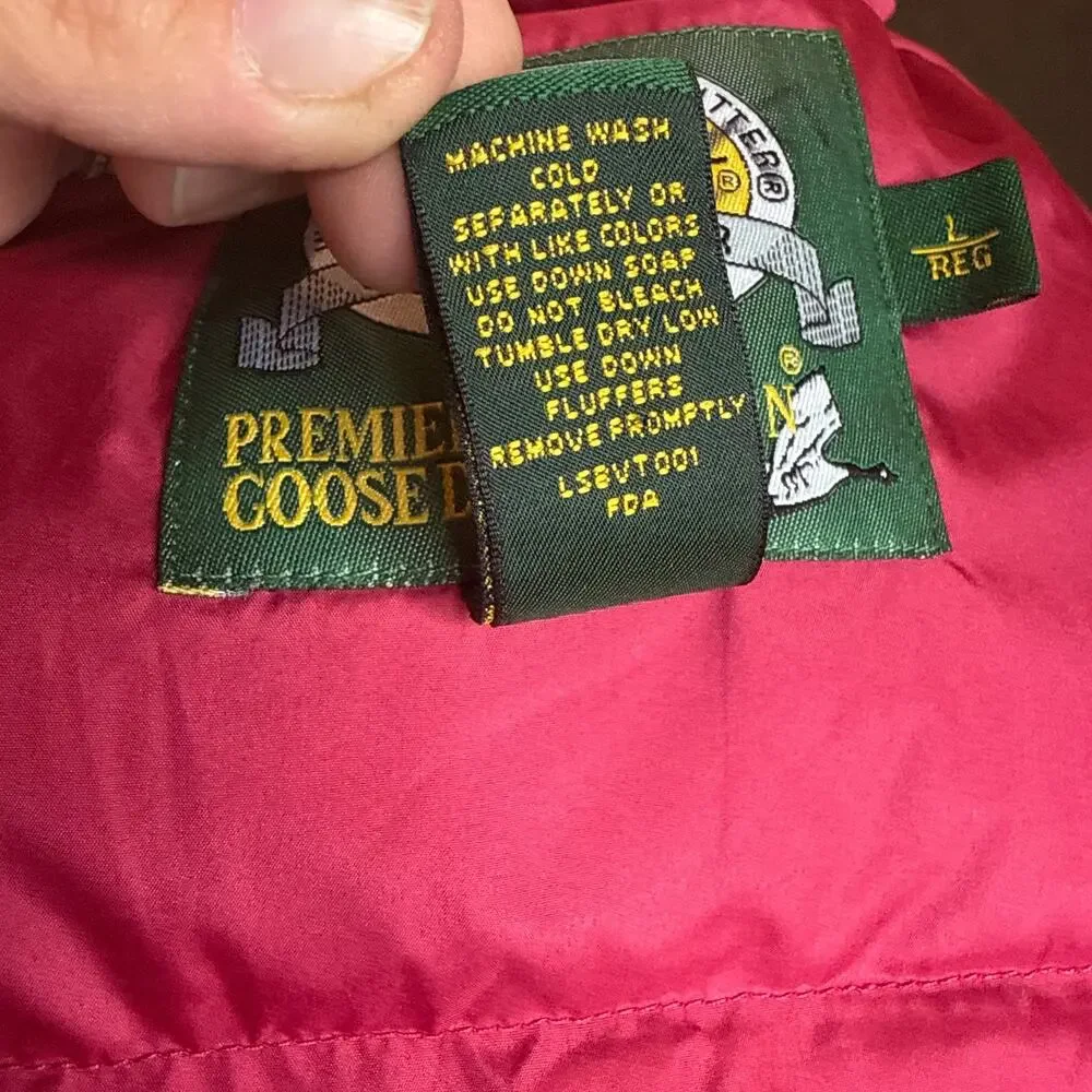 Cabela’s Premier Northern Goosedown Red Puffer Vest Women’s Large90